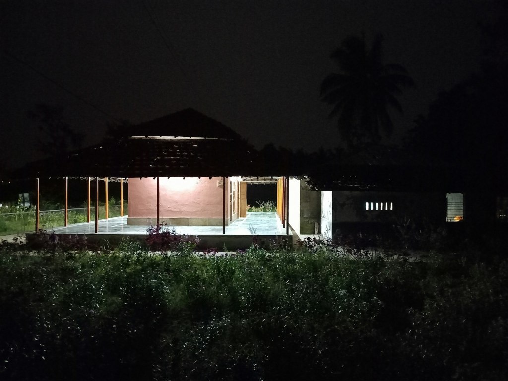 Private residence at night